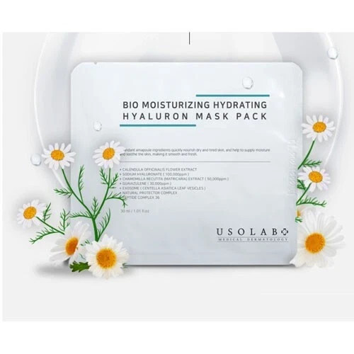 USOLAB Bio Moisturizing Hyaluron Mask Pack 10EA / Deep Hydration Sheet / Express