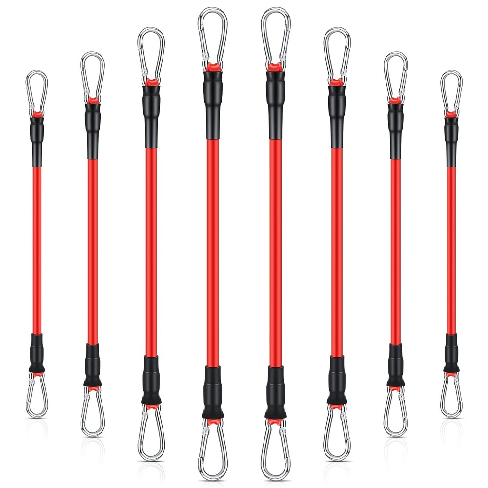 Liliful 8 pcs Resistance Bands for Working Out Additional Exercise Red