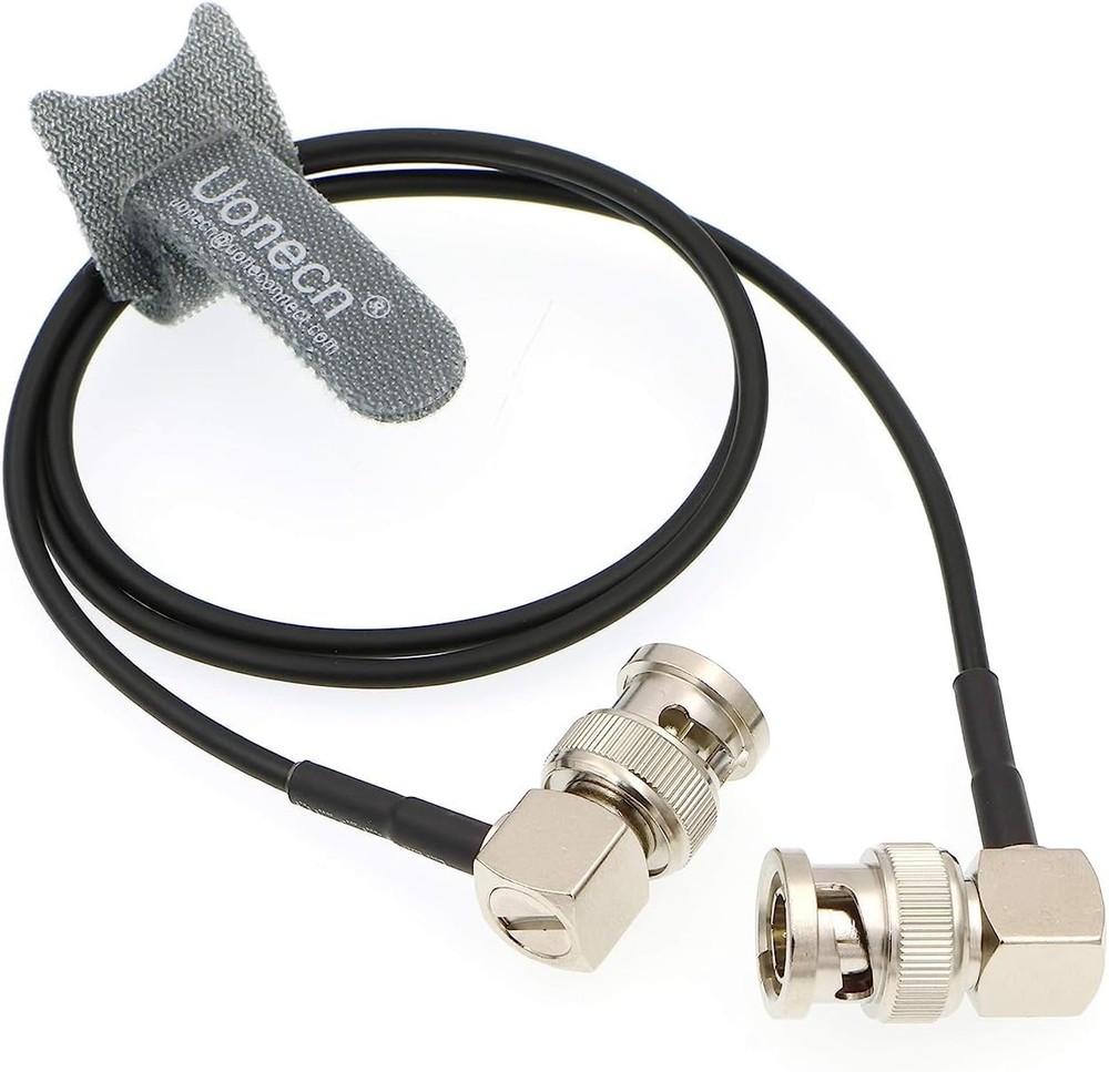 24'' Coax Cable BNC Right Angle BNC for Blackmagic HyperDeck Shuttle BMCC BMPC