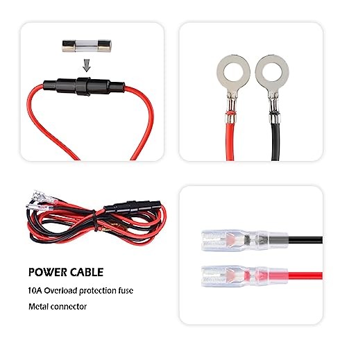 12V Cigarette Lighter Socket - Car Cigarette Lighter Socket with Extension 2PCS