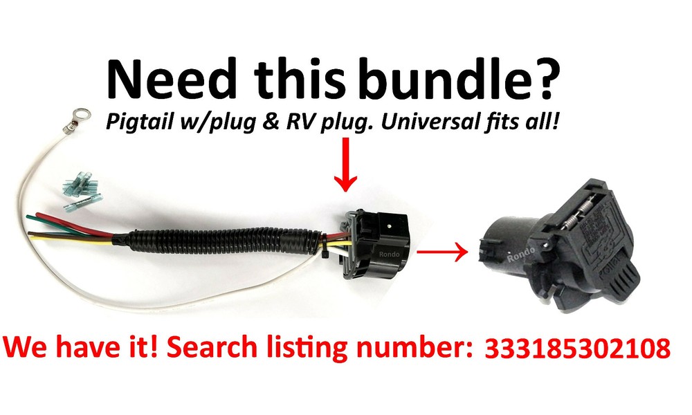 FORD 7 way RV plug Vehicle side Light Plug Socket 7flat pin OEM replacement