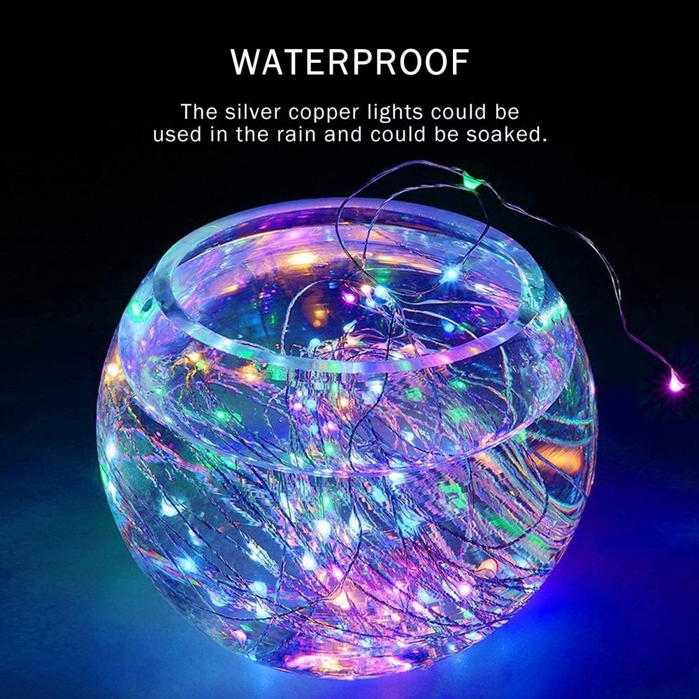 99FT Solar String Lights Yard Fairy Light 300LED 8 Modes Lighting Multicolor