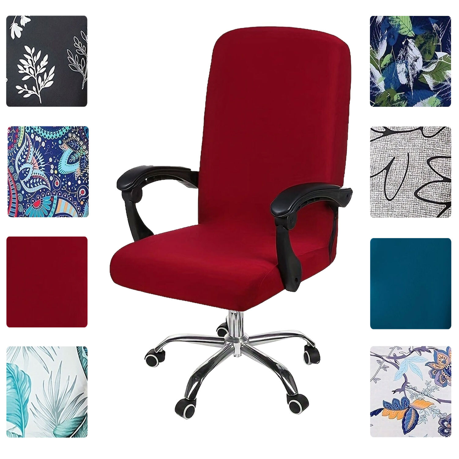 Stretchable computer swivel chair cover Desk chair protection, household items