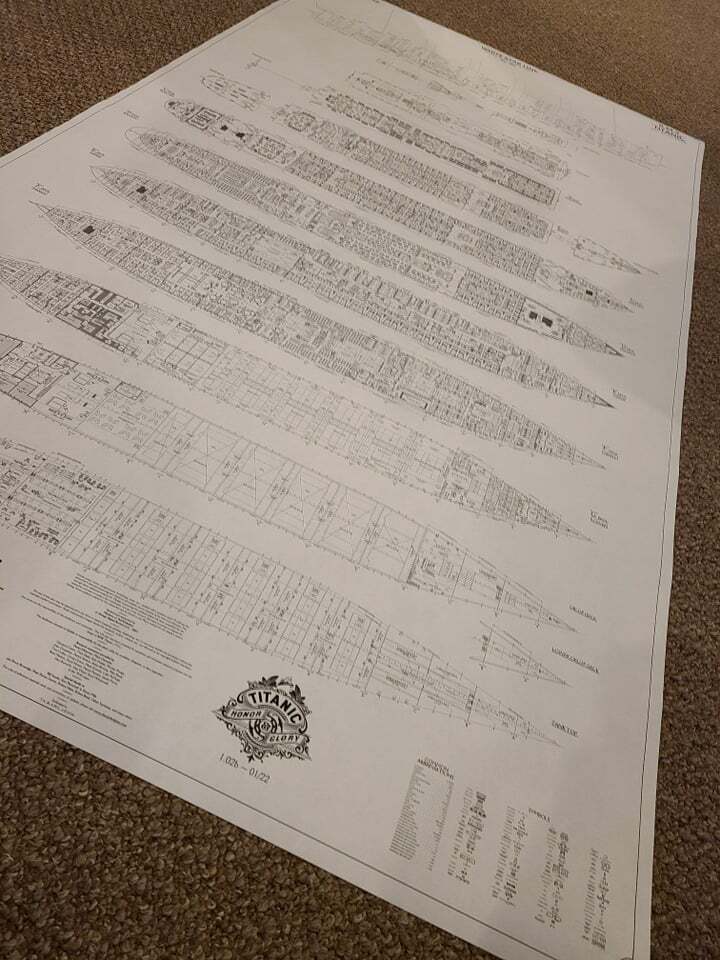 Titanic 1/350 Deck Plan