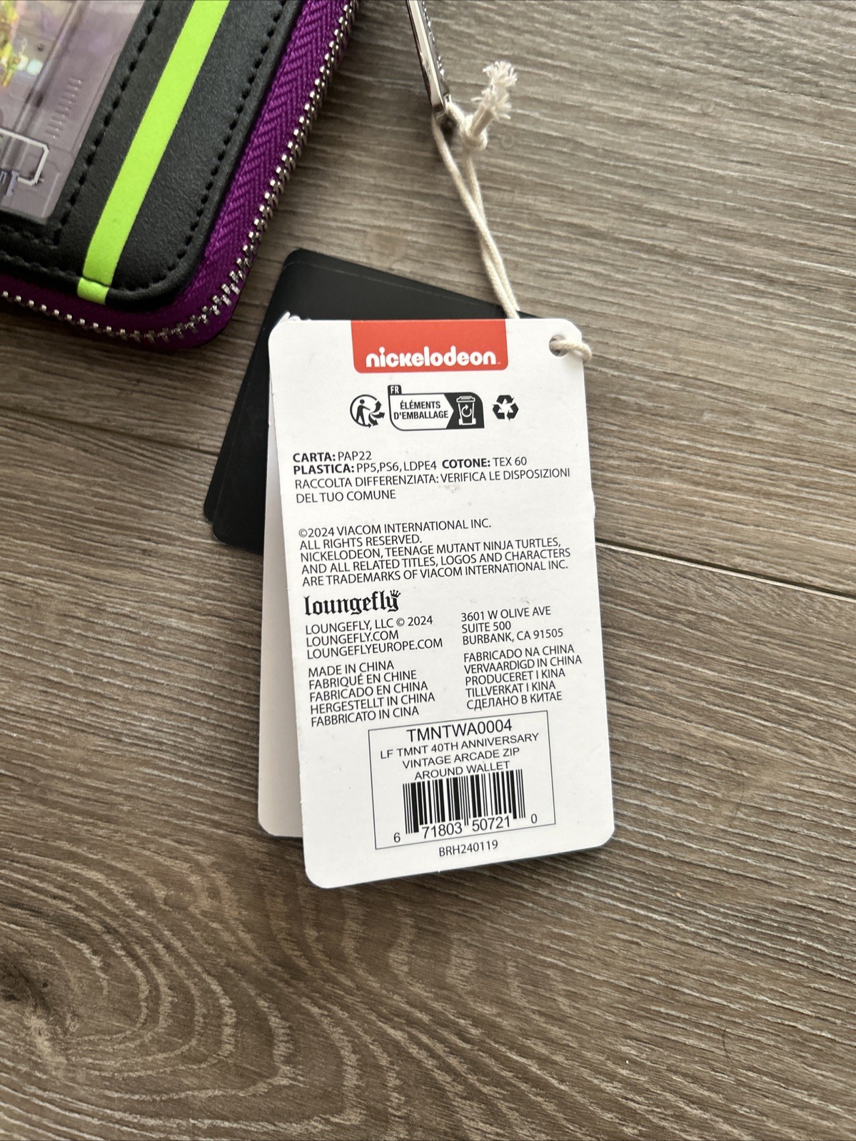 Teenage Mutant Ninja Turtles Loungefly 40th Anniversary Vintage Arcade Wallet