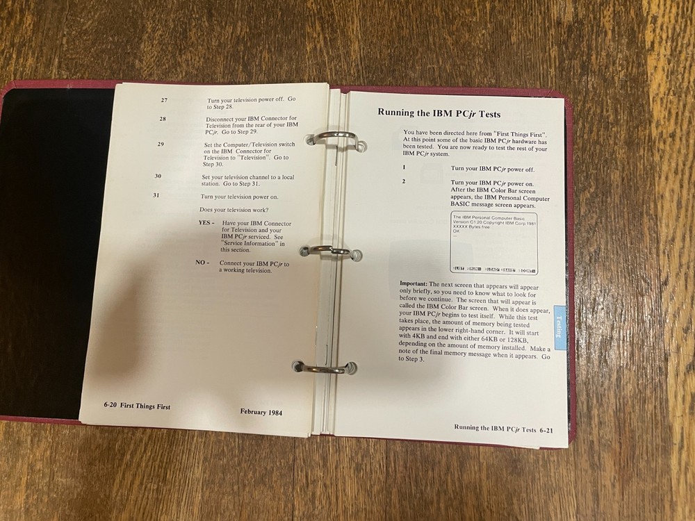 IBM Personal Computer Hardware Reference Library Guide To Operations