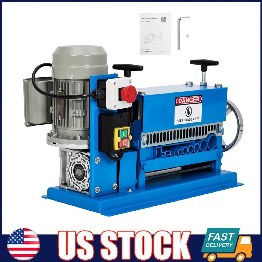 370W Automatic Wire Stripper Machine 0.06''-1.5'' Electric Copper Cable Stripper