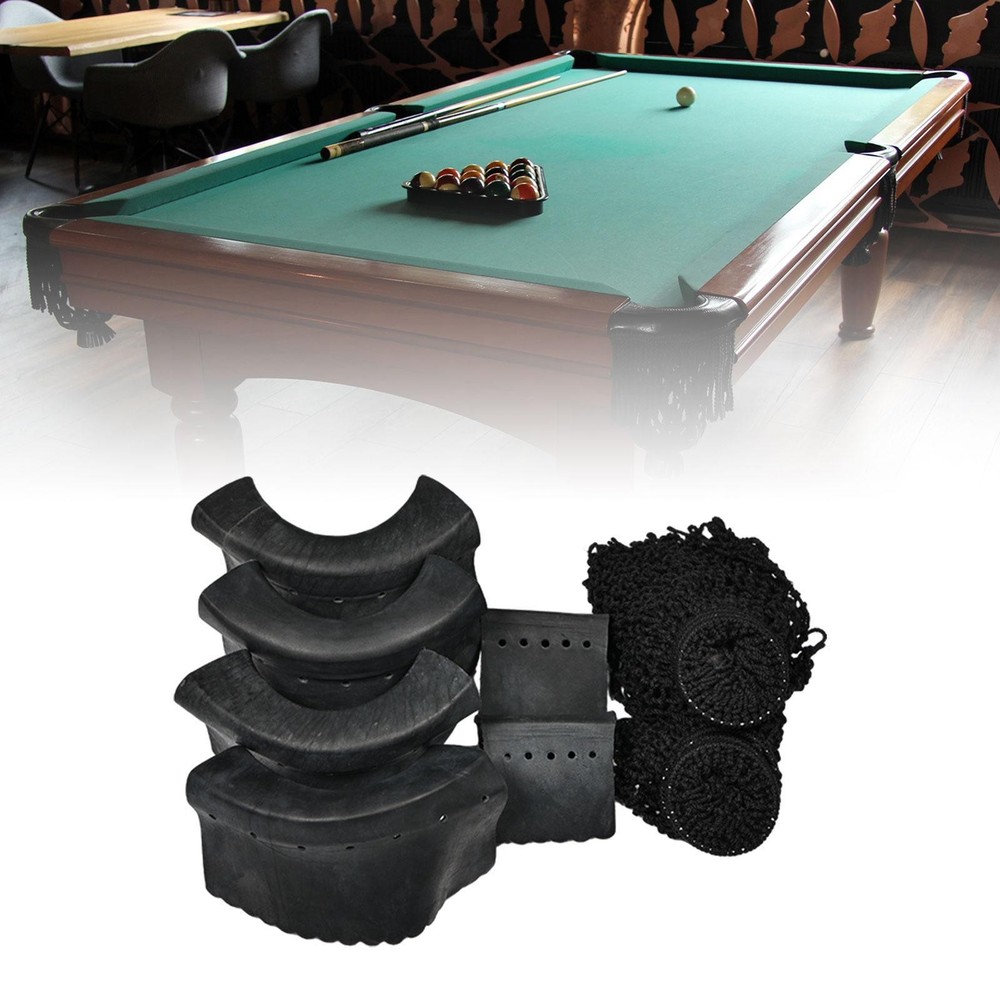 Billiard Table Pockets Set Web Bags Holder Versatile 4 Corner and 2 Side