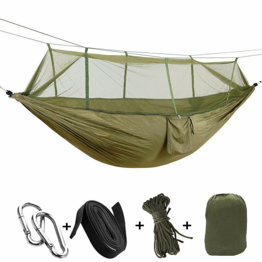 Camping Double Hammock with Mosquito Net Nylon Tent Hanging Bed Air Swing Chair
