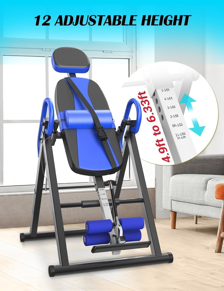 Gravity Inversion Table for Back Pain Relief 2026 New Inversion Table W/Lumbar S