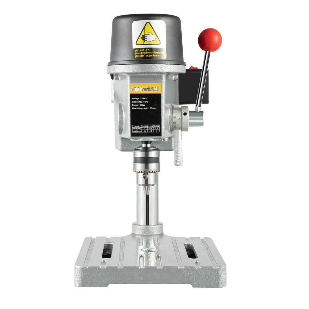Mini Bench Drill Press Small Benchtop Drilling Machine Adjustable 3-Speed