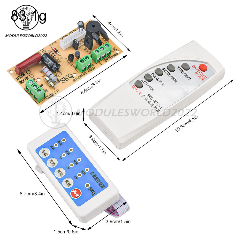 300W Air Conditioning Fan Circuit Board Universal Control Module+Remote Control