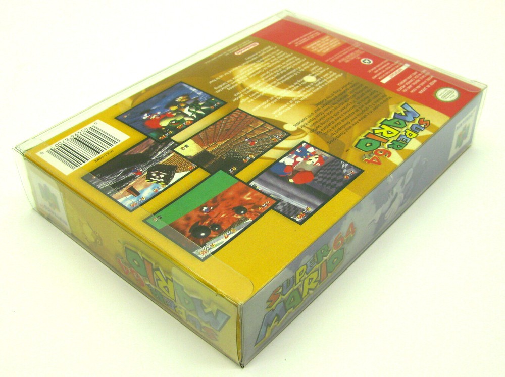 1x NINTENDO 64 N64 CIB GAME BOX - CLEAR PROTECTIVE BOX PROTECTOR SLEEVE CASE