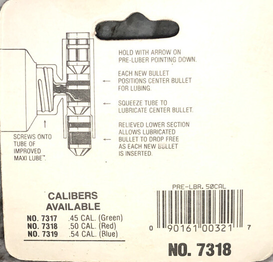 Thompson Center 7318 Pre Luber .50 Caliber Black Powder Muzzleloader Maxi Lube