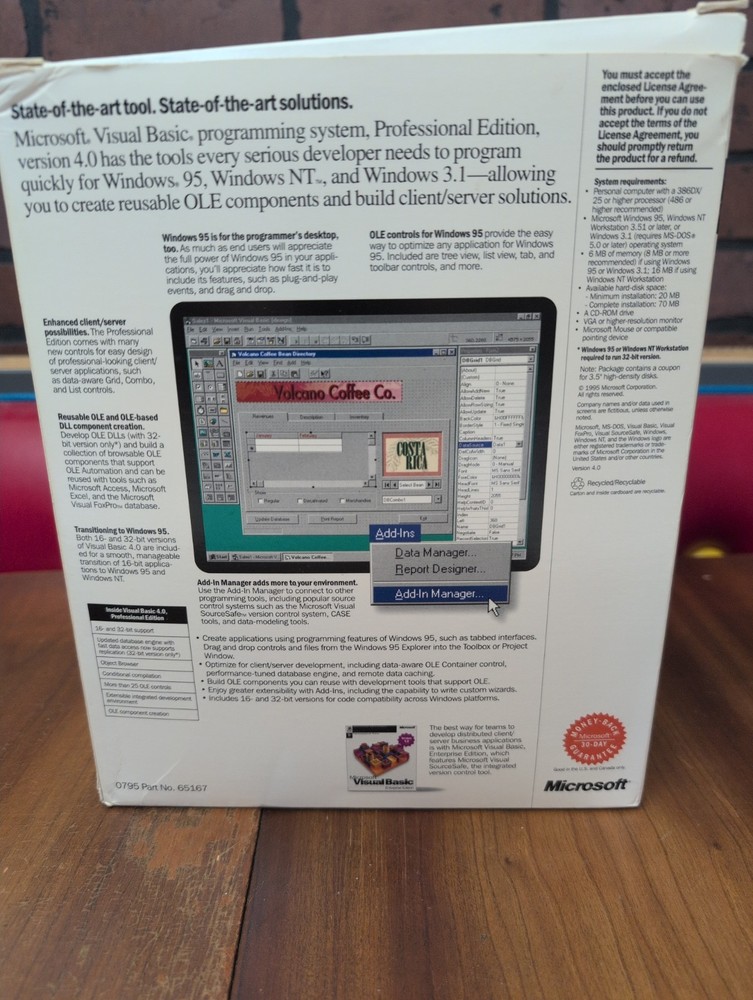 Microsoft Visual Basic Professional Edition Version 4.0 + Control Pack 1.0 3.5"