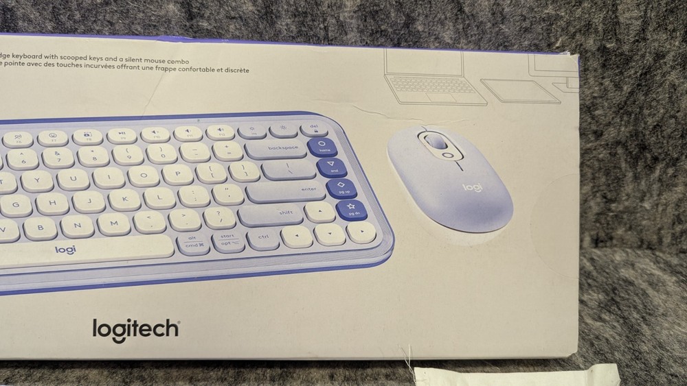 Logitech POP ICON Combo, Bluetooth Keyboard and Mouse Combo Lilac 🔥NEW🔥
