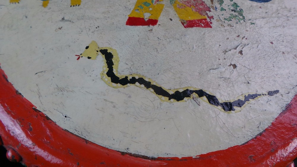 VTG Native American Drum / Bongo Hand Painted