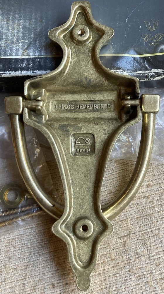 Things Remembered Solid Brass Hand Crafted Door Knocker “Phillips” Made In Spain