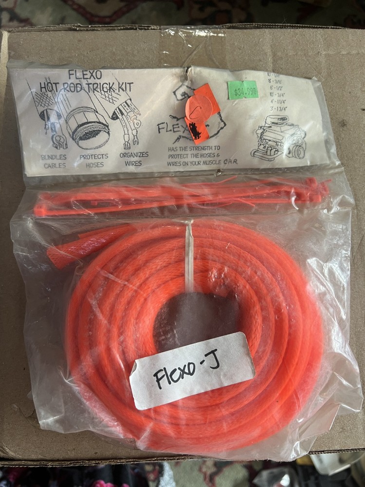 FLEXO Expandable Braided Sleeving Wire Cable Sleeve Neon Orange