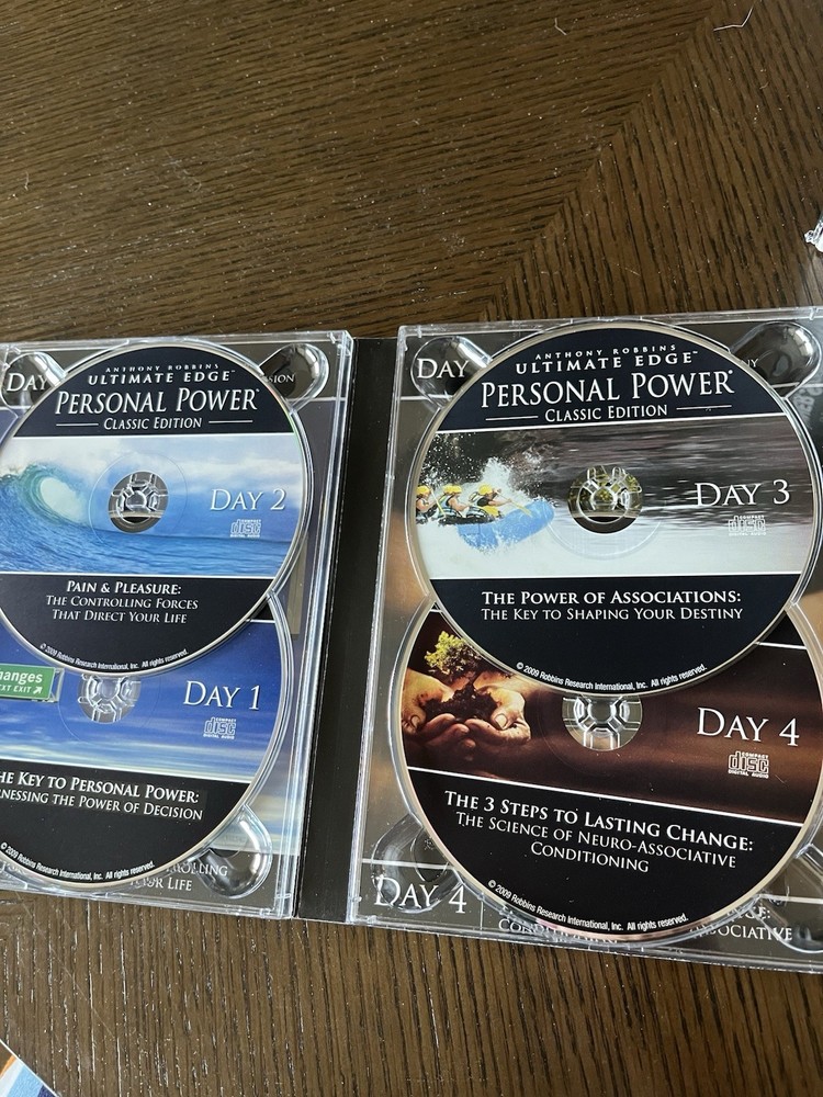 Anthony Tony Robbins Ultimate Edge 3-Part System Audio CD Box/2 DVDs Set Discs!