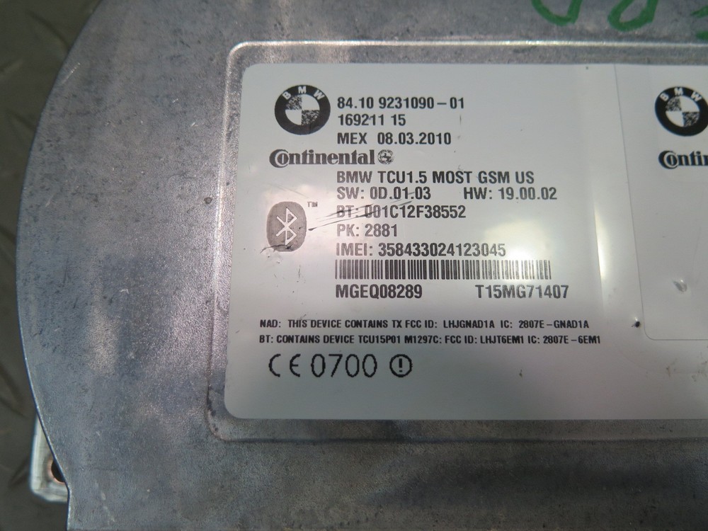 2010-2013 BMW E90 E92 E93 M3 BLUETOOTH TELMATICS COMMUNICATION CONTROL MODULE
