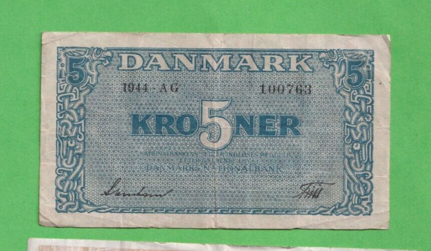 Denmark - 1944 - 5 Kroner Banknote - from circulation