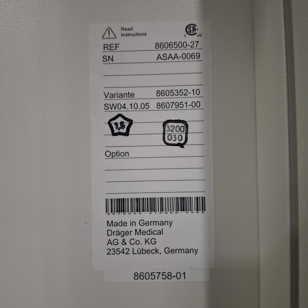 Draeger Medical Apollo Anesthesia System