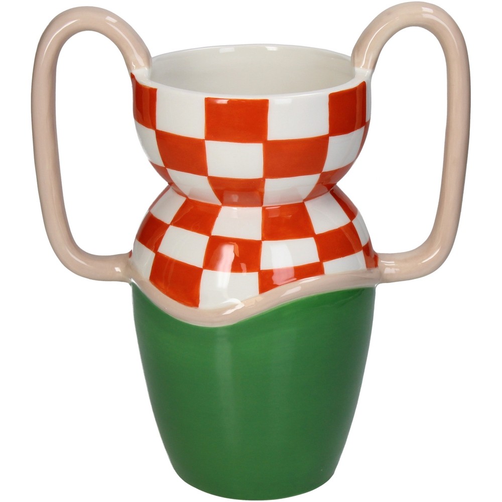 Kersten Checkerboard Vase Green 23.5cm