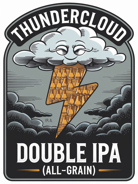 Label Peelers Thundercloud Double IPA - All-Grain