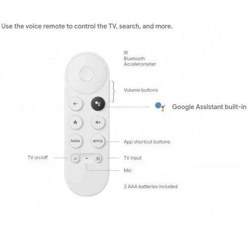 New Replacement For Chromecast With Google TV Voice Bluetooth IR Remote Control.
