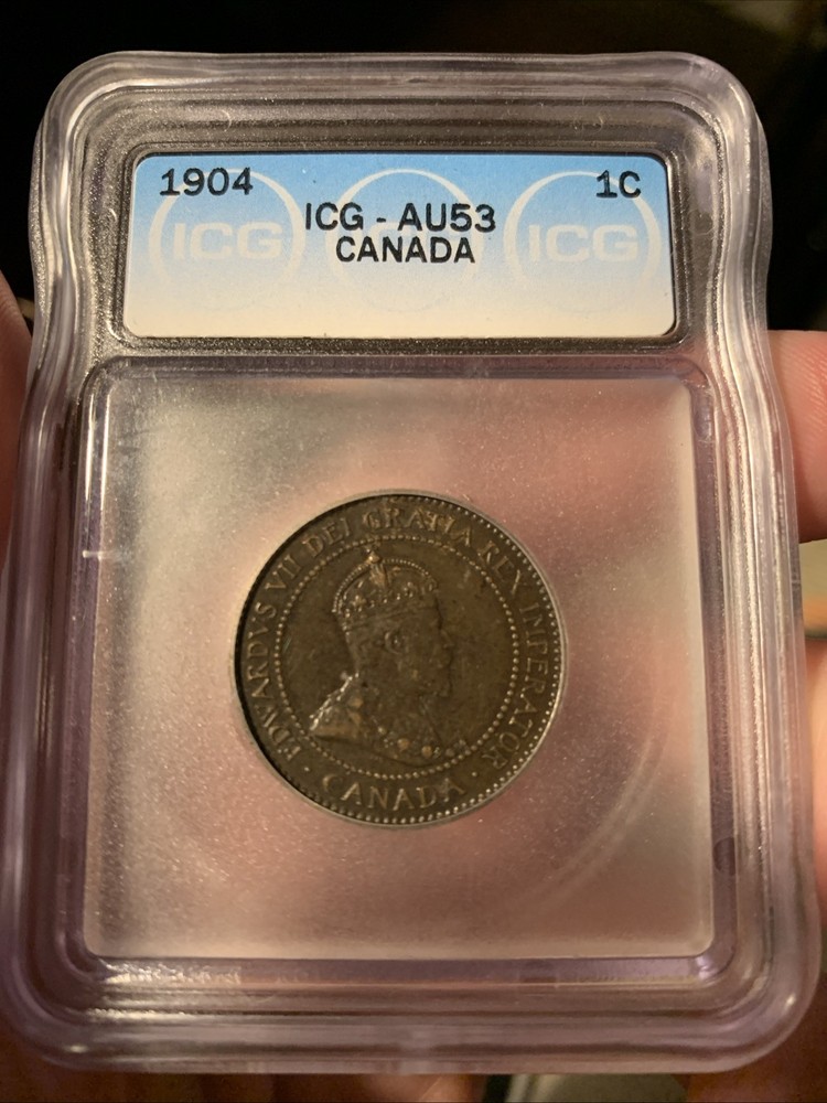 1904 Canada Large Cent ~ ICG AU53 ~ NICE!!!