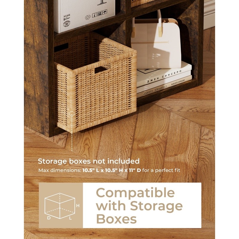 Wood Cube Storage Organizer W/ Removable Panels Home Office Living Room New