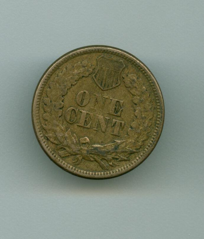 U.S. 1864 INDIAN HEAD CENT COPPER NICKEL ABOUT EXTRA FINE