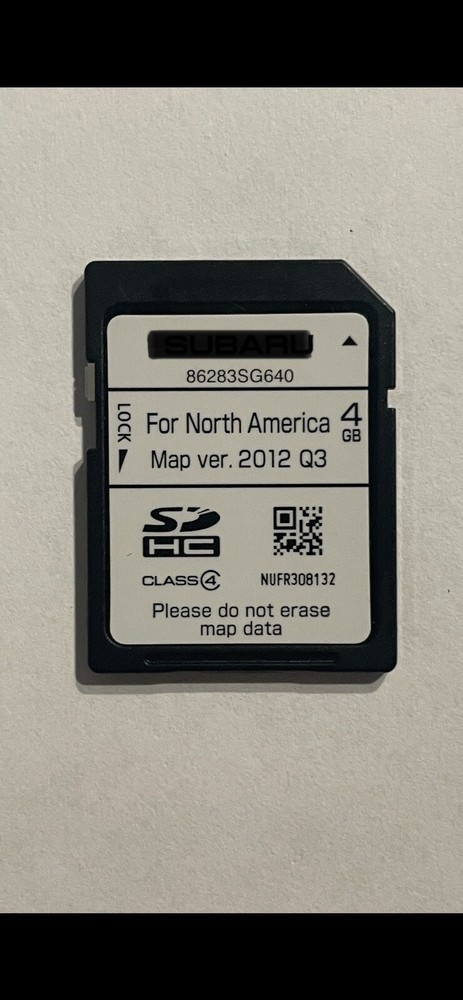 2014 2015 Forester Navigation GPS Map Data Sd Card. Genuine Part. 86283SG640