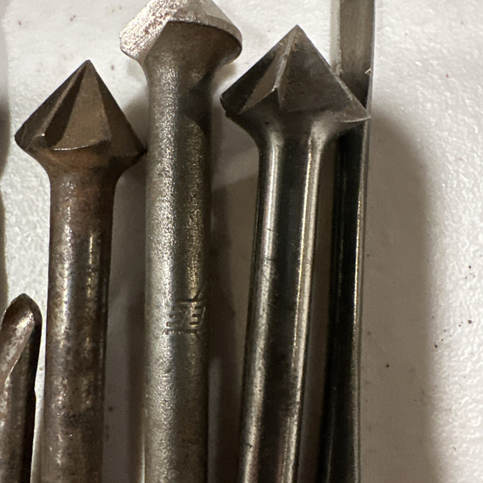 Lot of 11 Mixed Auger Brace Drill Bits & Drivers Flatheads Countersink Twist