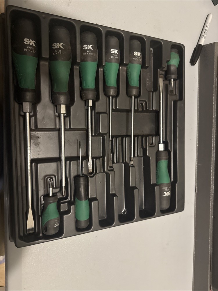 SK Hand Tools  9pc Combination Screwdriver Phillips/flathead Slotted Set