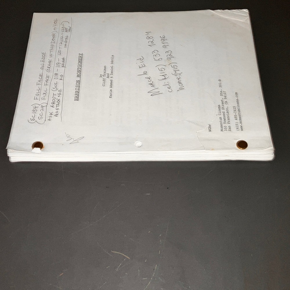 HARRISON MONTGOMERY (2008) Martin Landau's Script w/NOTES / Magic & Money+ COA!