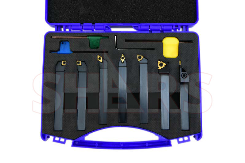 SHARS 7PCS 1/2" INDEXABLE TURNING THREADING LATHE TOOL + INSERT + Certificate S]