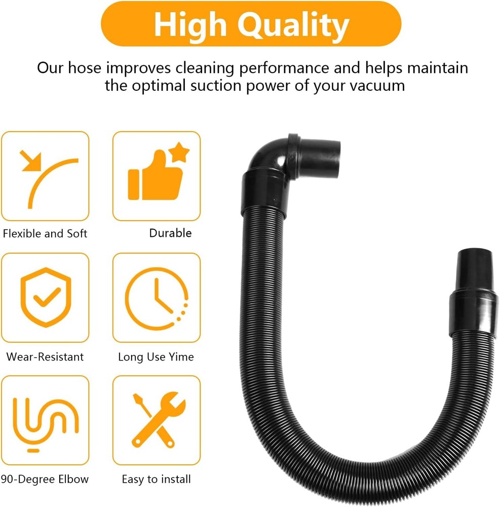 103048 Static-Dissipating Backpack Vacuum Hose Compatible with ProTeam Black
