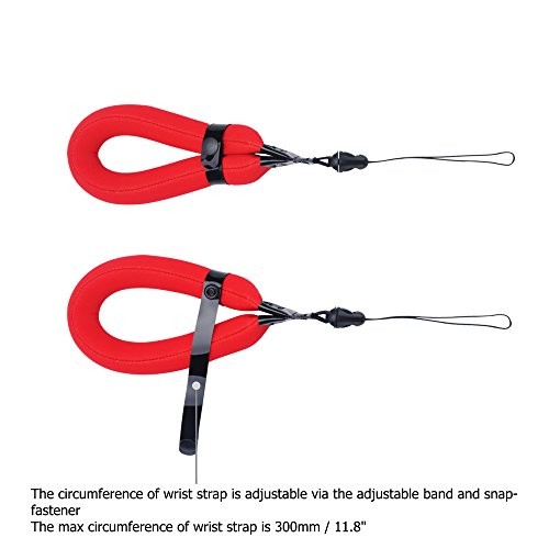 2 Pack Waterproof Camera Float Strap for Nikon W300 W150 W100 Red & Yellow