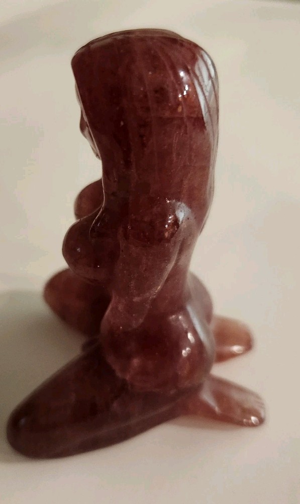 Stone Kneeling Goddess Figure