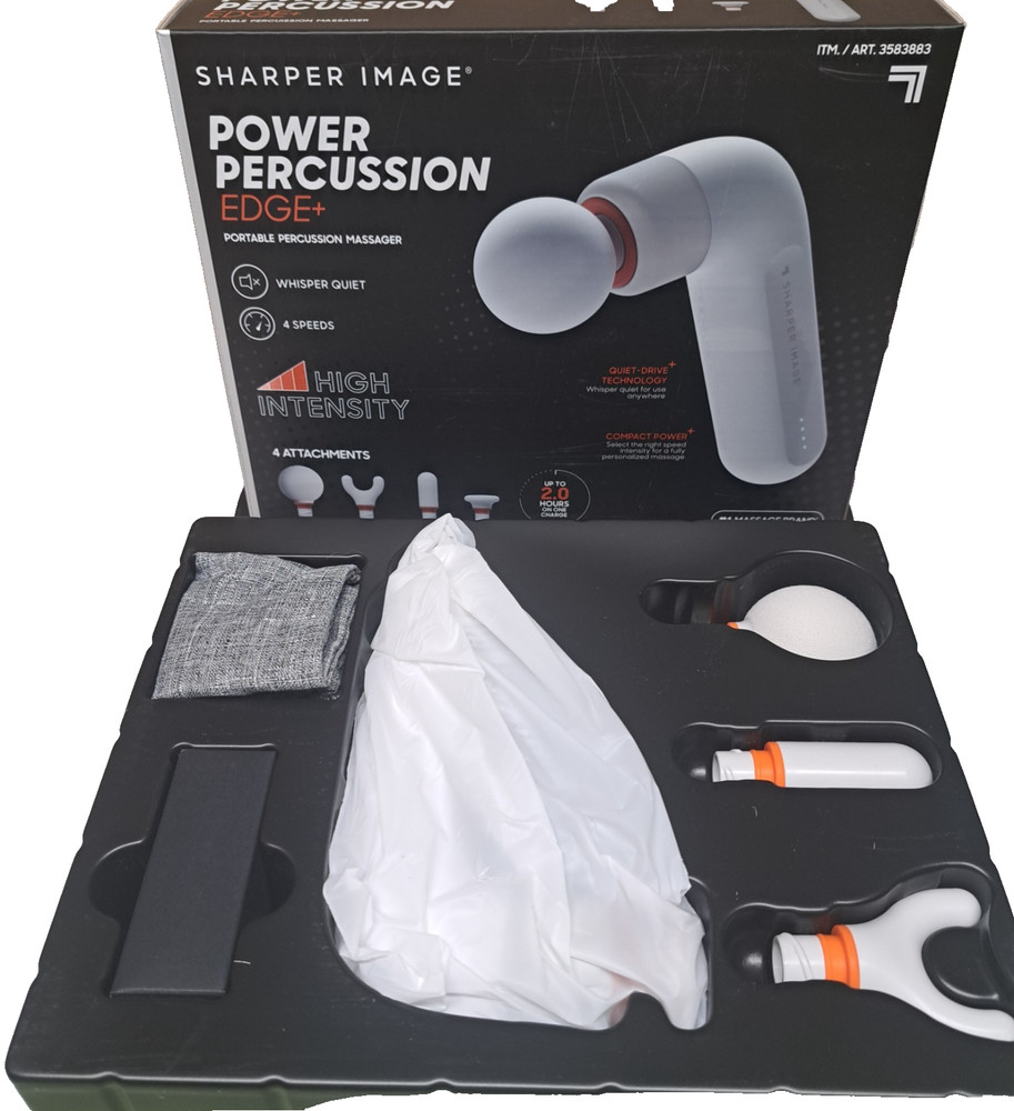 Sharper Image Power Percussion Edge+ Portable Percussion Massager-New