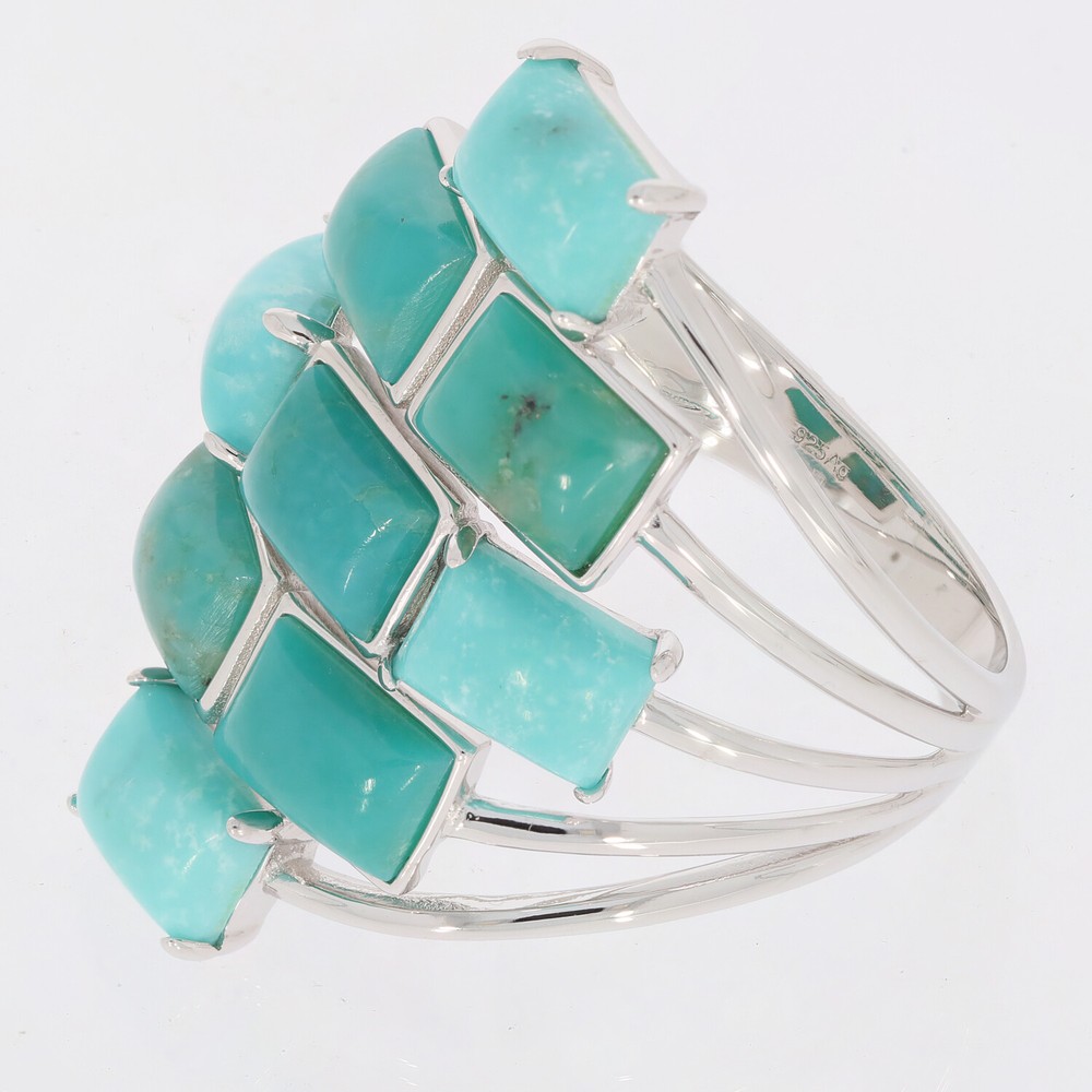 Sterling Silver Semi Mount Ring Setting Cabochon Emerald OCT 7X5mm