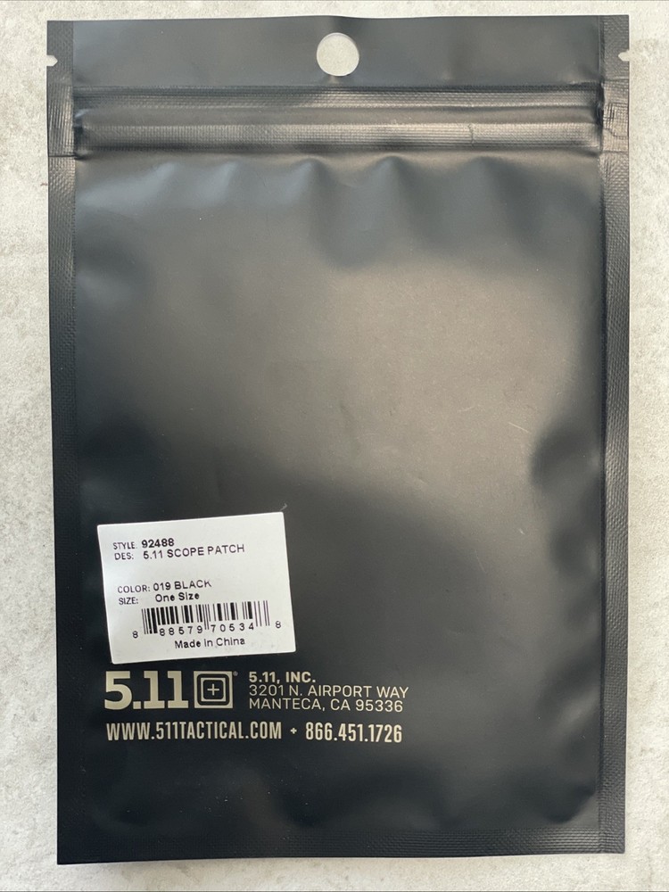 *BRAND NEW* 5.11 TACTICAL 5.11 SCOPE PATCH HOOK BACKING