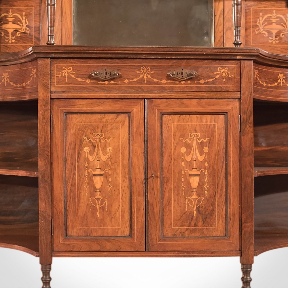 Antique Sideboard, Edwardian Mirror Back c1910
