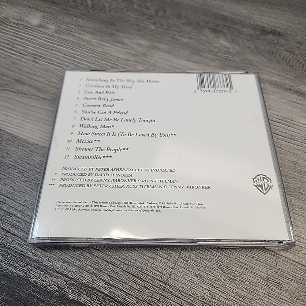 James Taylor: Greatist Hits Signed CD Cover Insert
