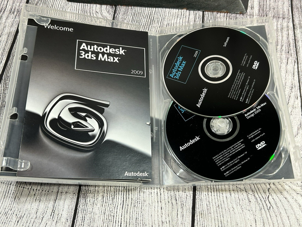 Autodesk 3ds Max 2009 Software Box & Discs PC 3D Modeling No Product Key