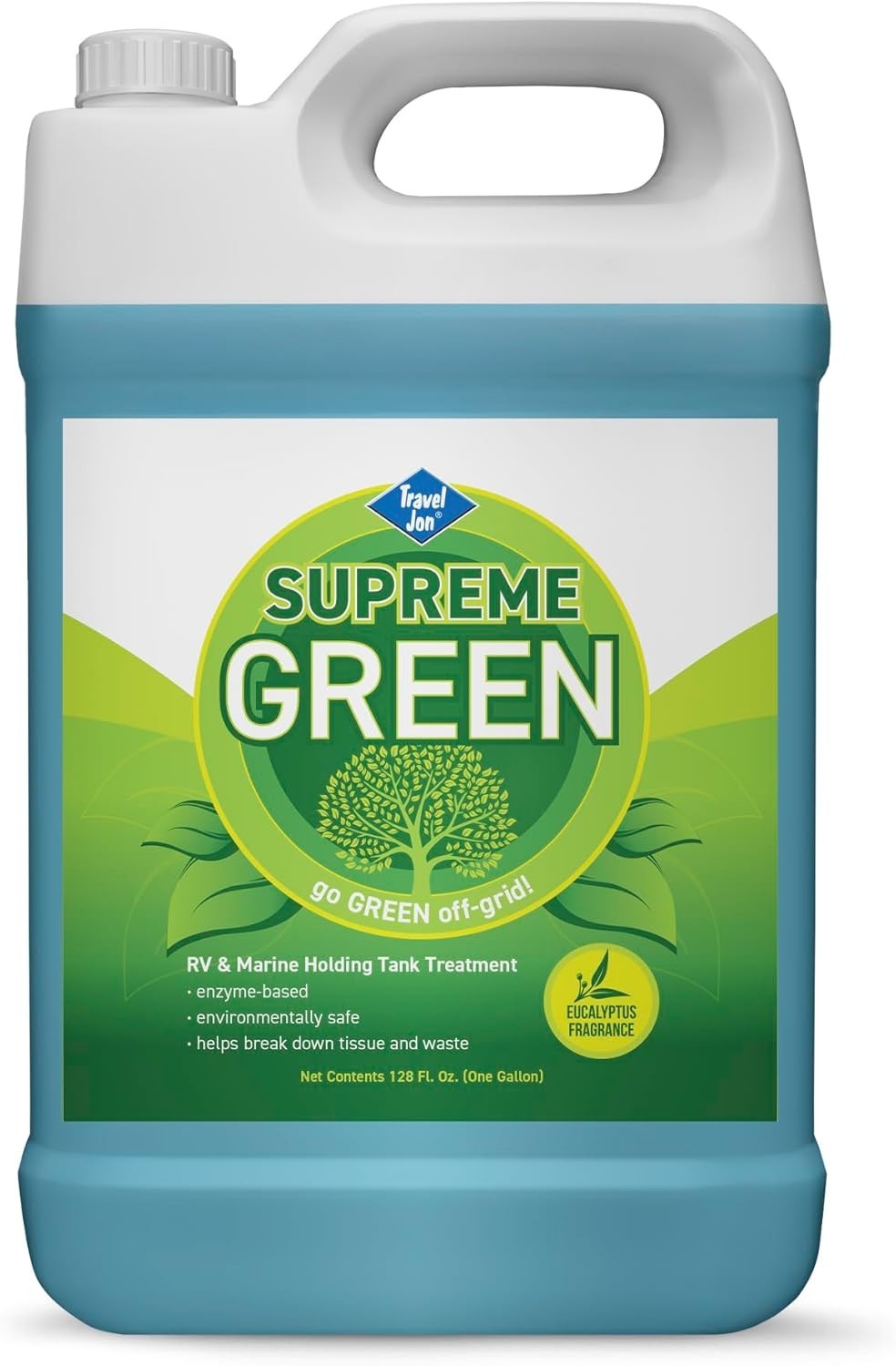 Travel Jon Supreme Green RV & Marine Tank Treatment 1 Gallon Eucalyptus