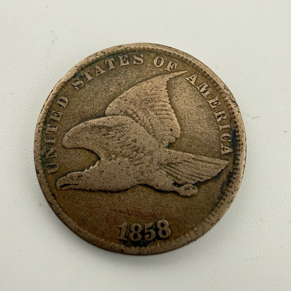 1858 Flying Eagle Cent Penny Small Letter U.S Coin