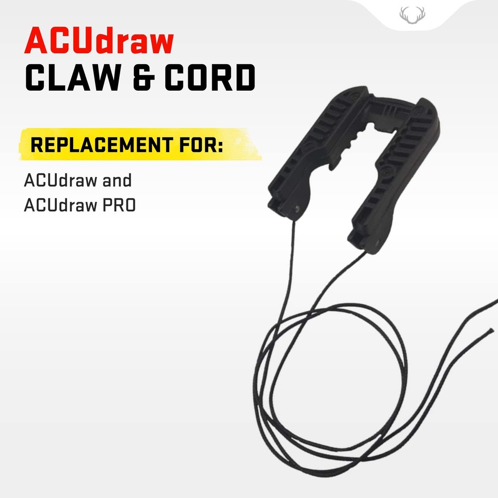 ACUdraw Claw with Self-Centering Draw Cord - For Consistent Cocking with Less We